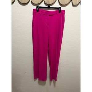 Express Editor Hot Pink Straight Leg Dress Pants Womens Size 8